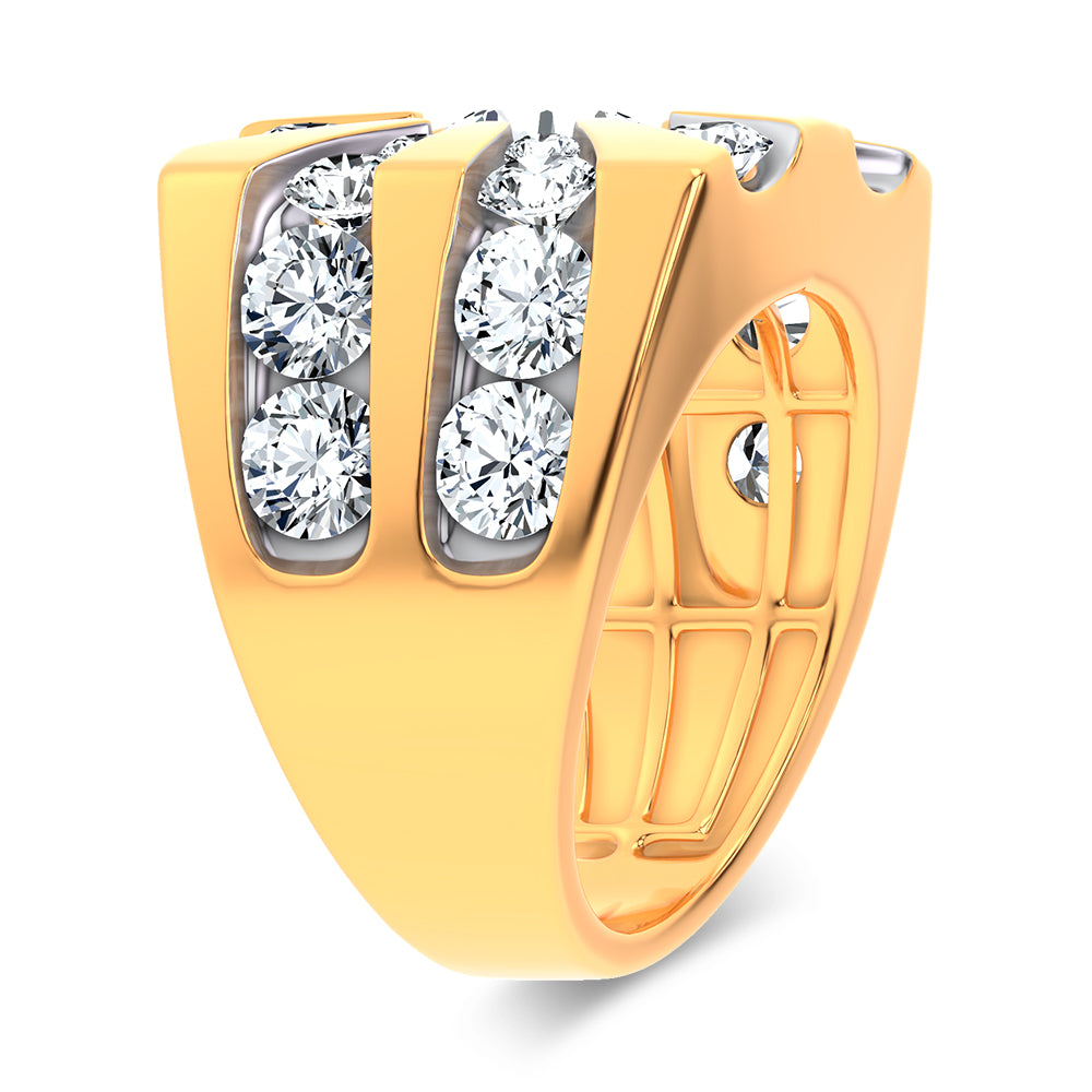 14K 7.00CT Certified Lab Grown Mens Ring