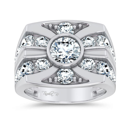 14K 4.75CT Certified Lab Grown Mens Ring