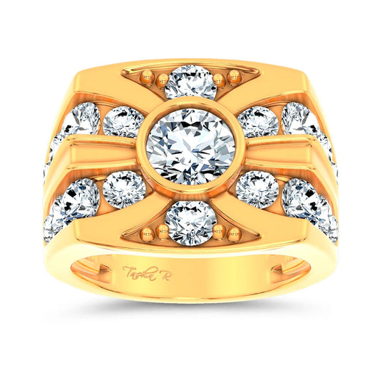 14K 4.75CT Certified Lab Grown Mens Ring