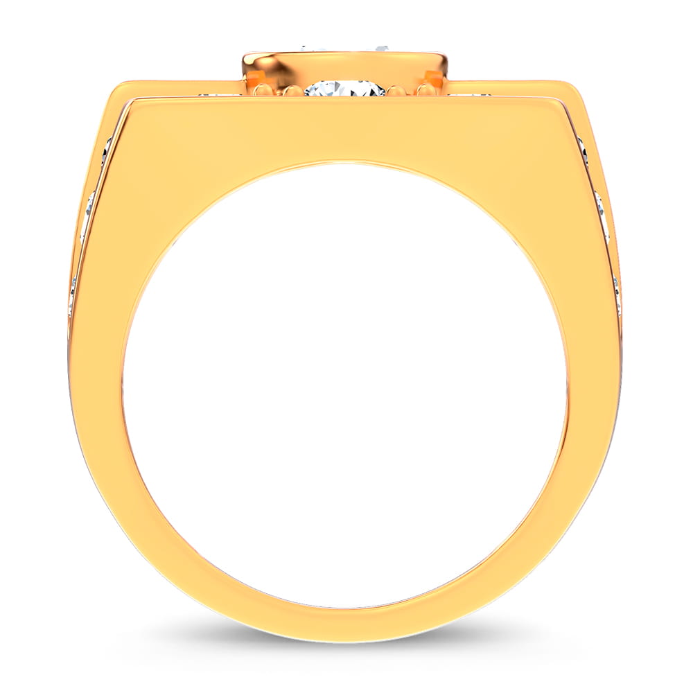 14K 4.75CT Certified Lab Grown Mens Ring
