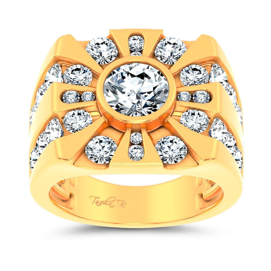 14K 4.49CT Certified Lab Grown Mens Ring