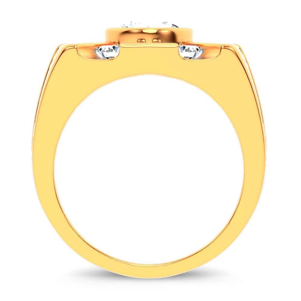 14K 4.49CT Certified Lab Grown Mens Ring