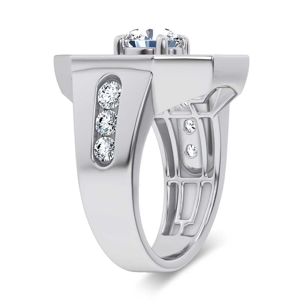 14K 3.00CT Certified Lab Grown Mens Ring