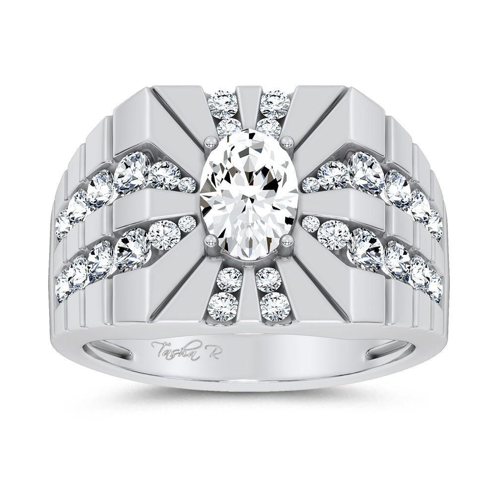 14K 2.25CT Certified Lab Grown Mens Ring