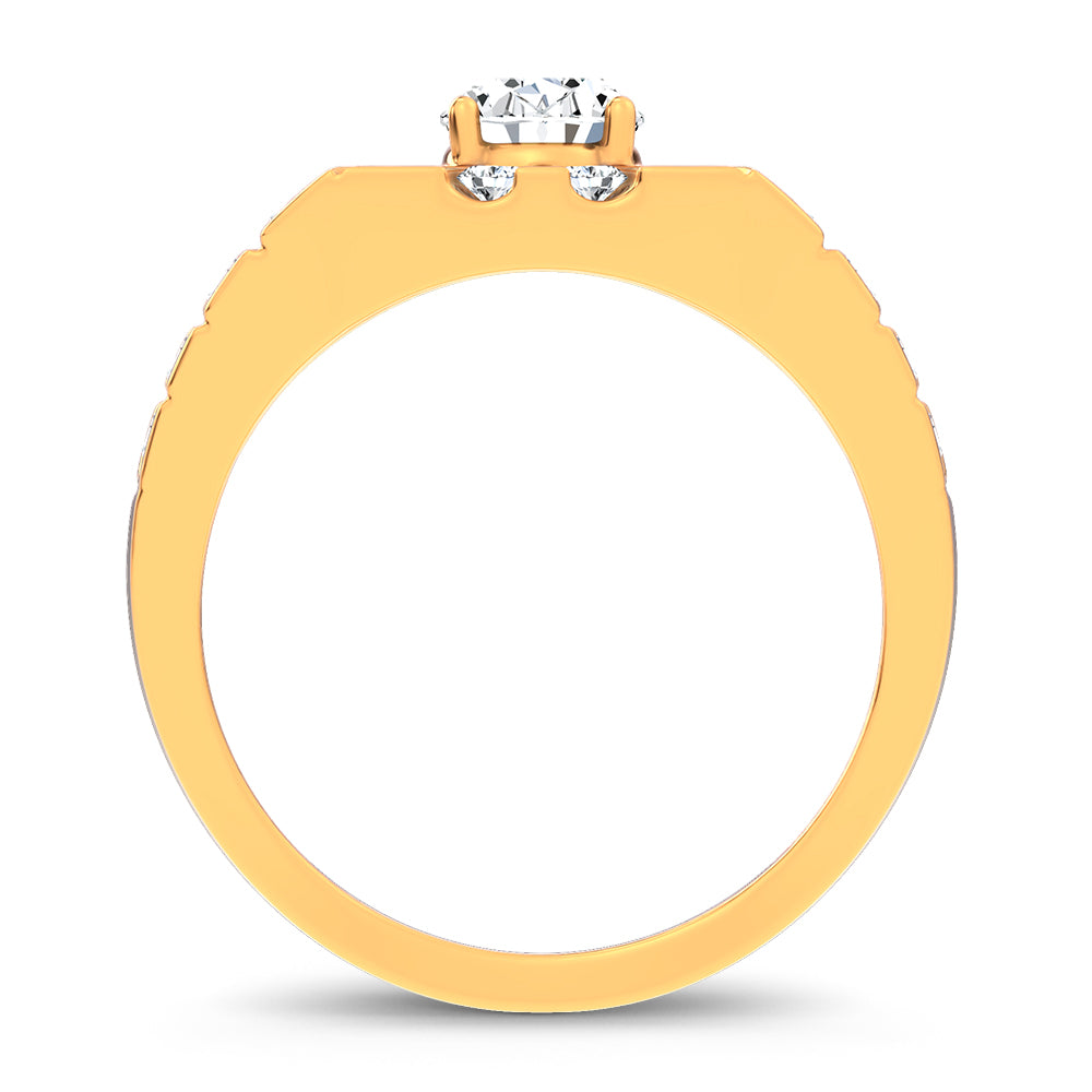 14K 2.25CT Certified Lab Grown Mens Ring