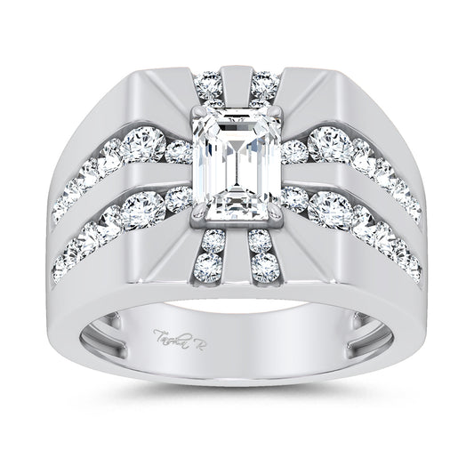 14K 3.00CT Certified Lab Grown Mens Ring