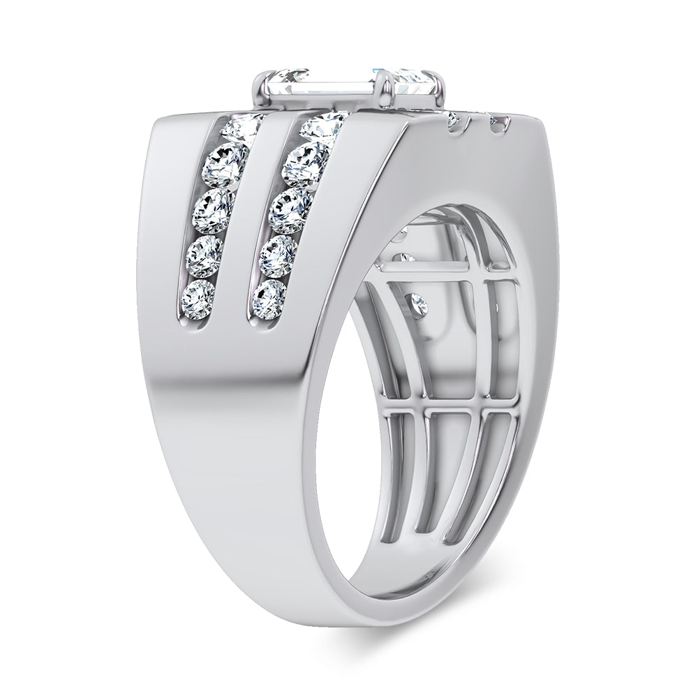 14K 3.00CT Certified Lab Grown Mens Ring