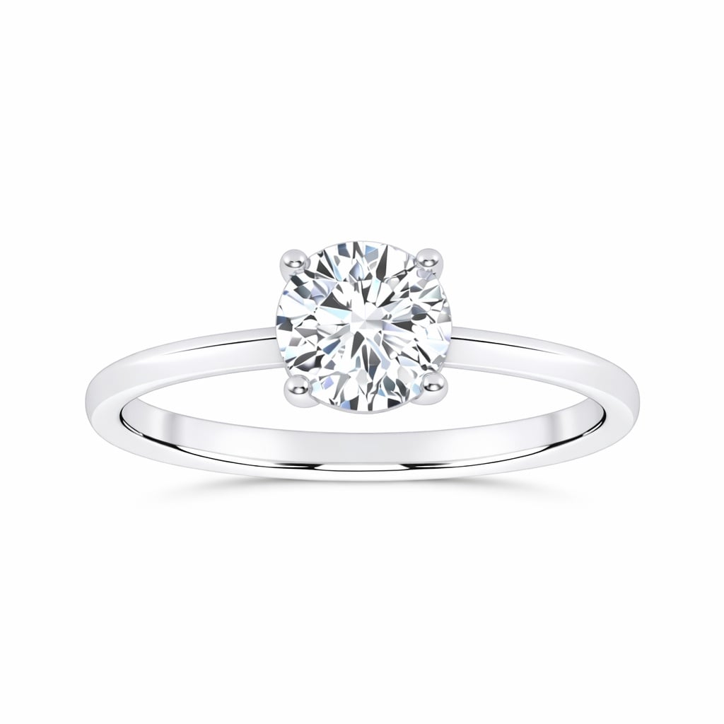 10K 1.00CT Certified Lab Grown Solitaire Ring