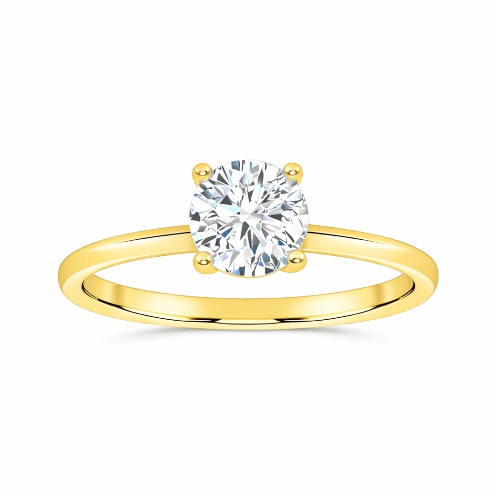 10K 1.00CT Certified Lab Grown Solitaire Ring