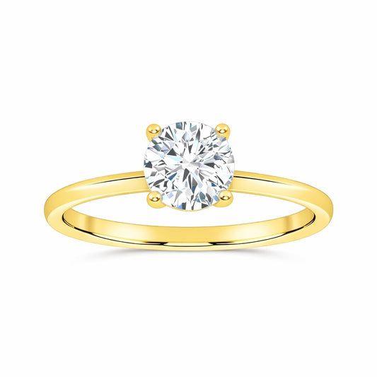10K 1.00CT Certified Lab Grown Solitaire Ring