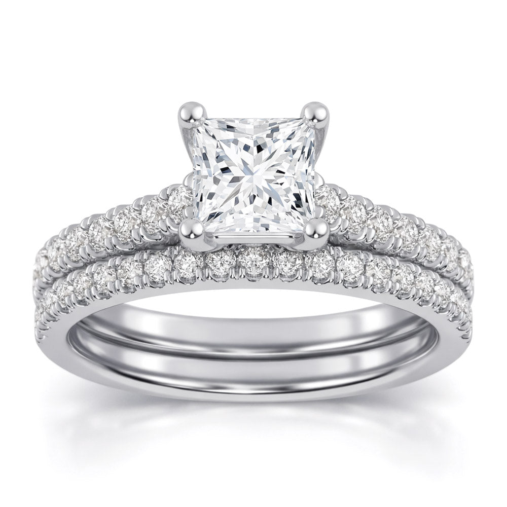 10K 1.50CT Certified Lab Grown Diamond Bridal Set