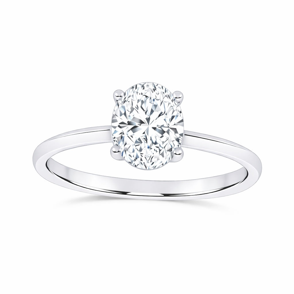 10K 1.00CT Certified Lab Grown Solitaire Ring
