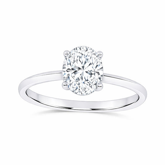 10K 1.00CT Certified Lab Grown Solitaire Ring