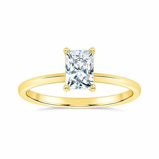 10K 1.00CT Certified Lab Grown Solitaire Ring