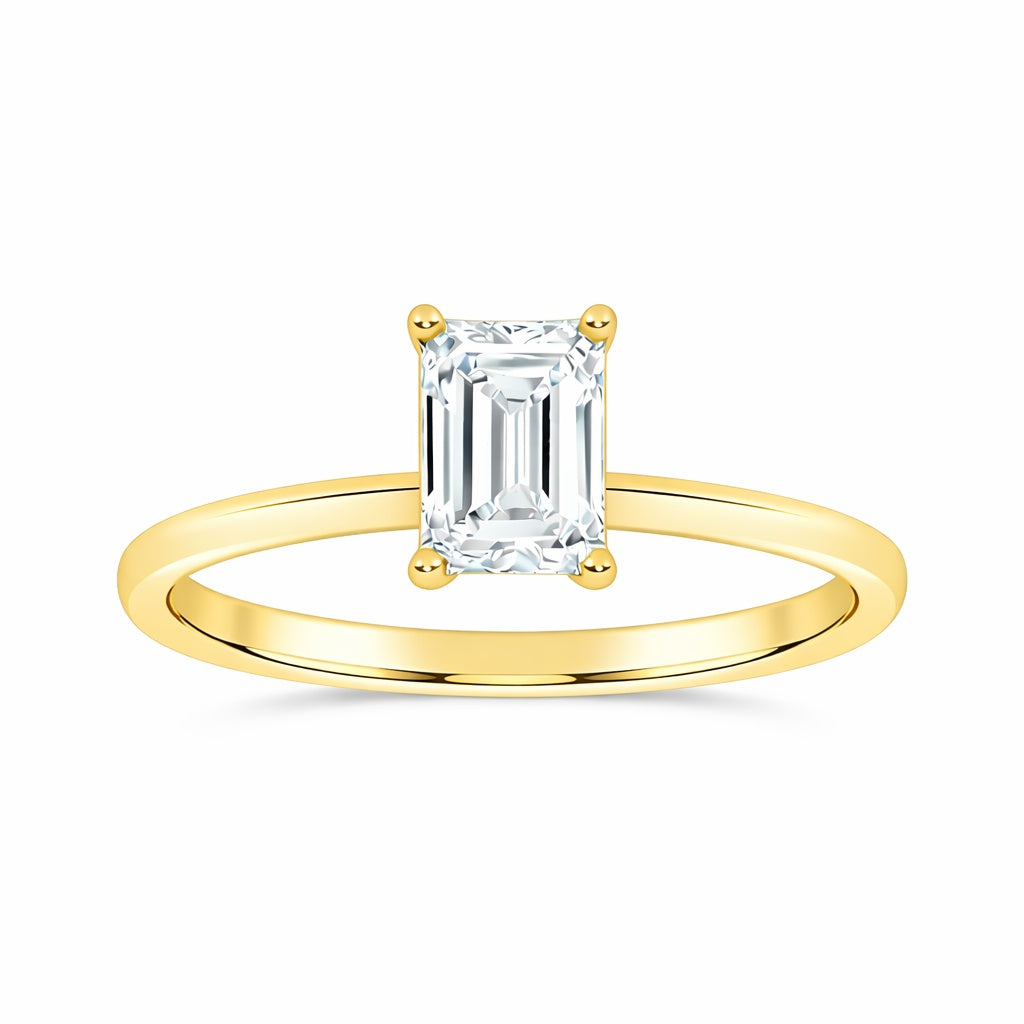 10K 1.00CT Certified Lab Grown Solitaire Ring