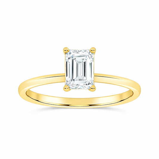 10K 1.00CT Certified Lab Grown Solitaire Ring