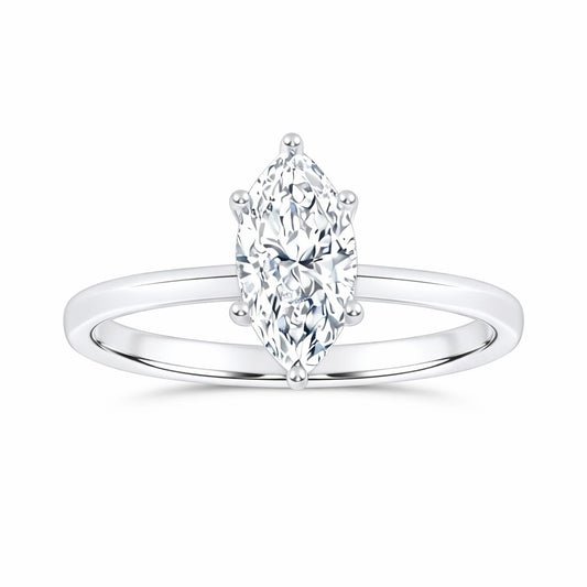 10K 1.00CT Certified Lab Grown Solitaire Ring