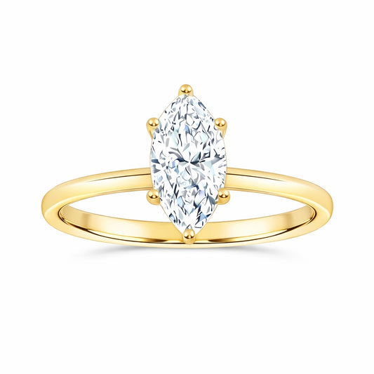 10K 1.00CT Certified Lab Grown Solitaire Ring