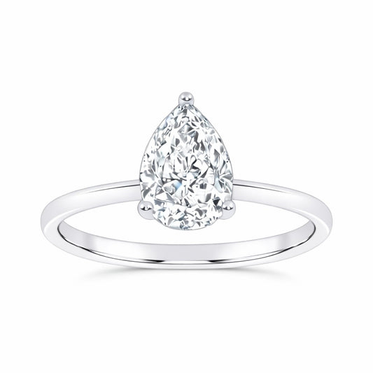 10K 1.00CT Certified Lab Grown Solitaire Ring