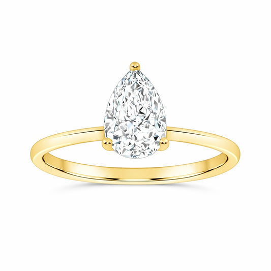 10K 1.00CT Certified Lab Grown Solitaire Ring