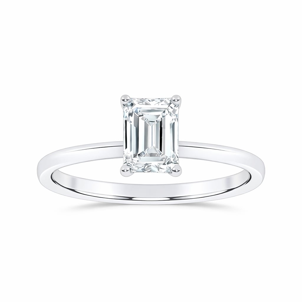 10K 0.50CT Certified Lab Grown Solitaire Ring
