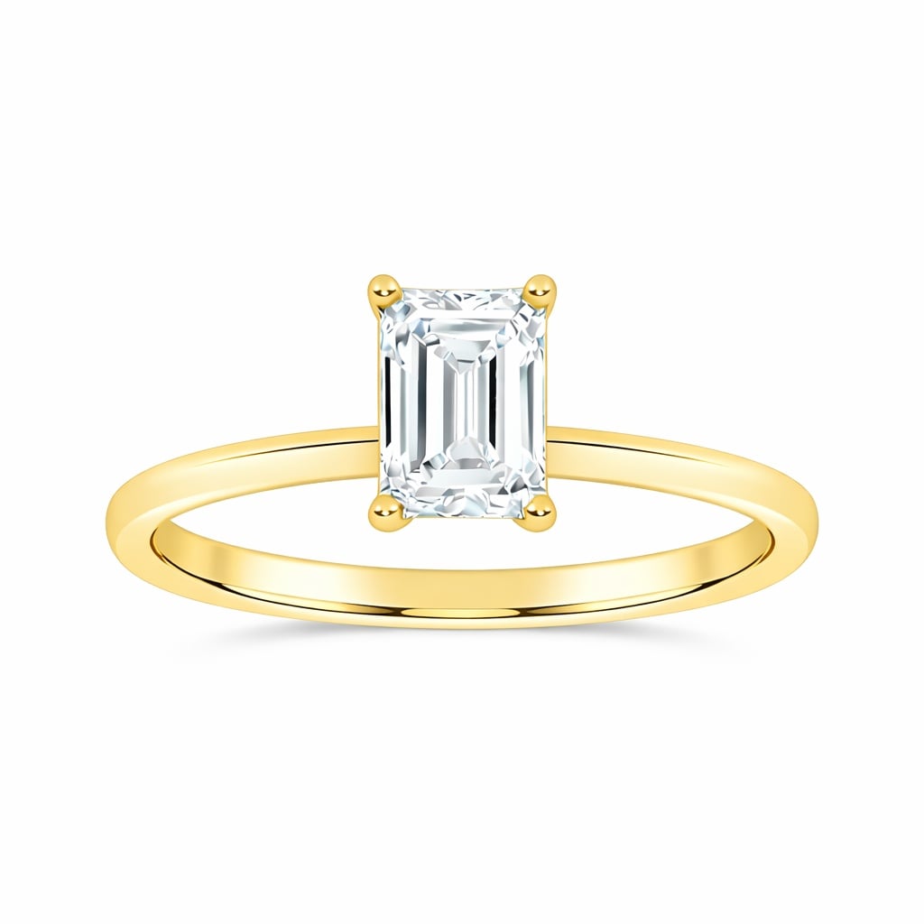 10K 0.50CT Certified Lab Grown Solitaire Ring