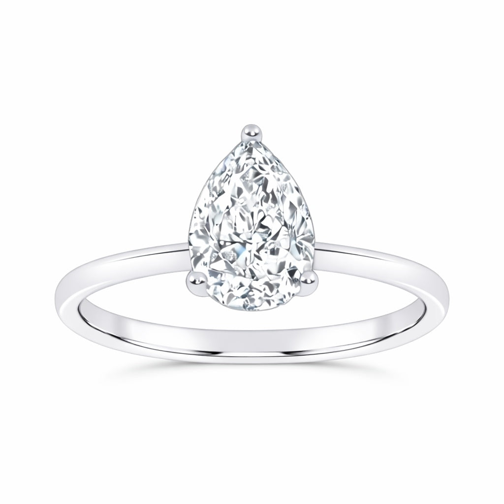 10K 0.50CT Certified Lab Grown Solitaire Ring