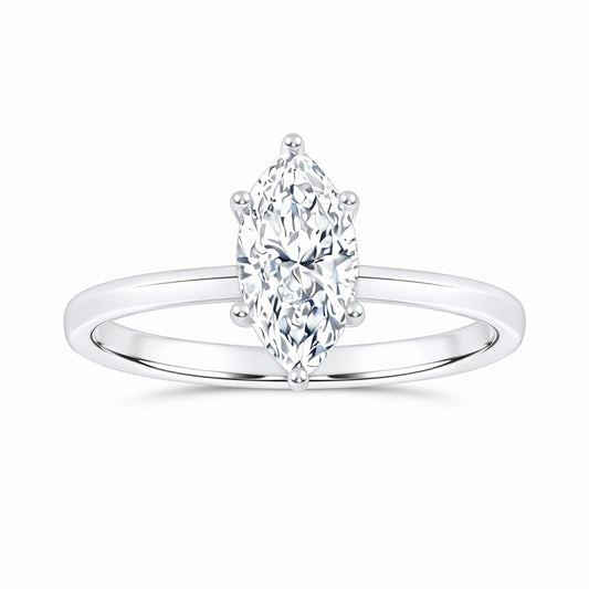 10K 0.50CT Certified Lab Grown Solitaire Ring